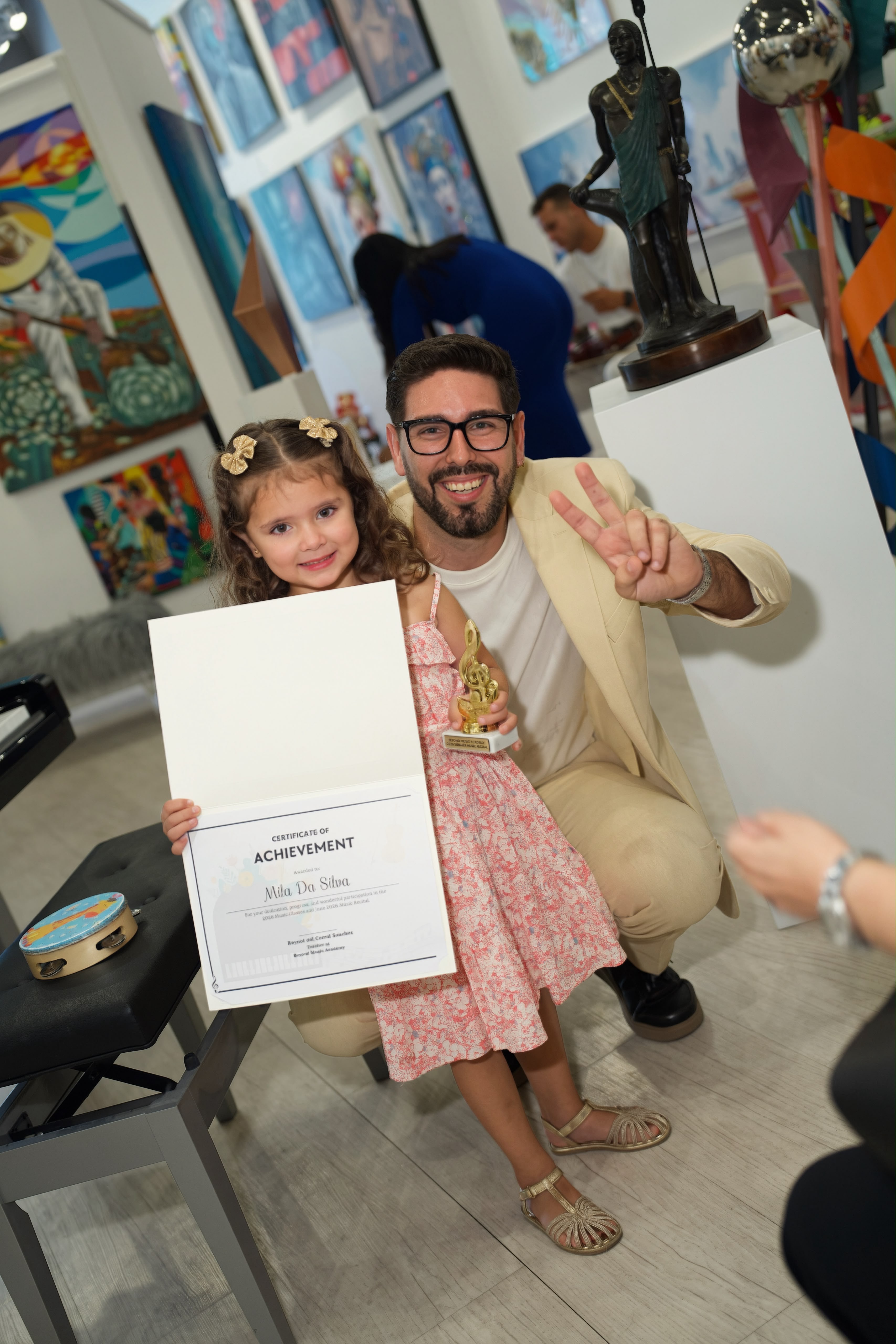 Student receiving certificate